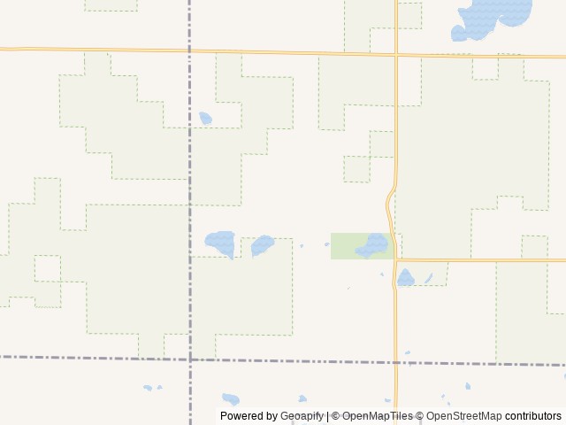 Map of Enchanted Pebawma Lake Campground location at Walkerville, MI, United States