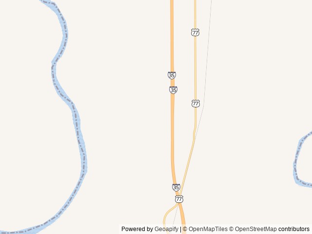 Map of Roadrunner Ranch RV Resort location at Marietta, OK, United States
