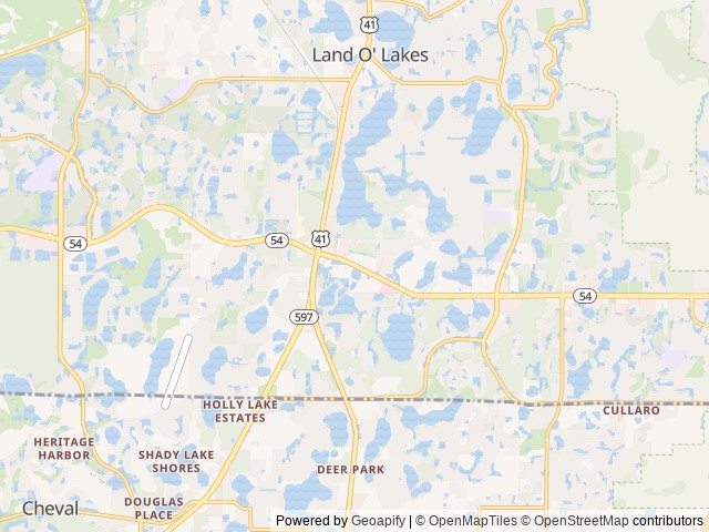 Map of Winter Quarters Pasco RV Resort location at Lutz, FL, United States