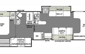 The Queen – Class C Bunkhouse, Sleeps 8