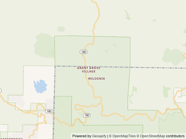 Map of Crystal Springs Campground (CA) location at Three Rivers, CA, United States
