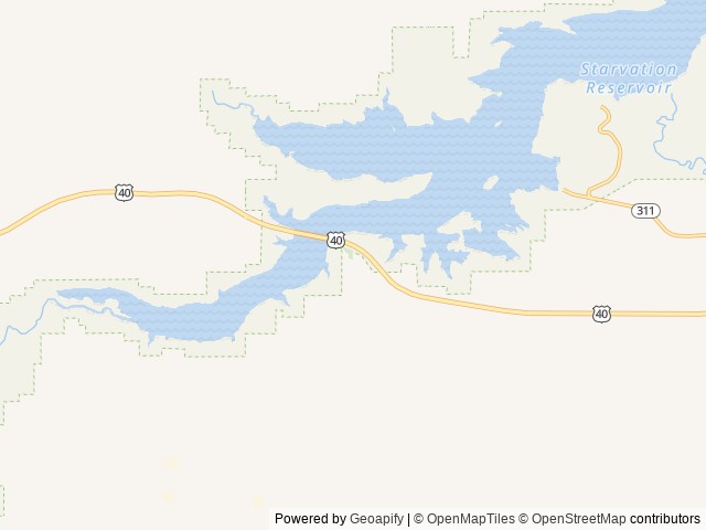 Map of Lakeview Cove RV Campground location at Duchesne, UT, United States
