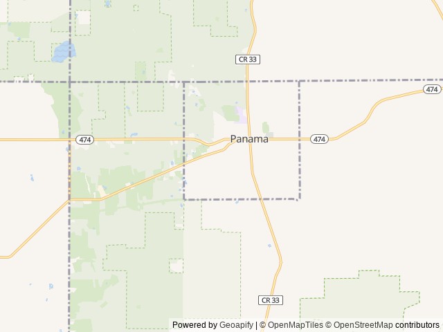 Map of Panama Rocks location at Panama, NY, United States
