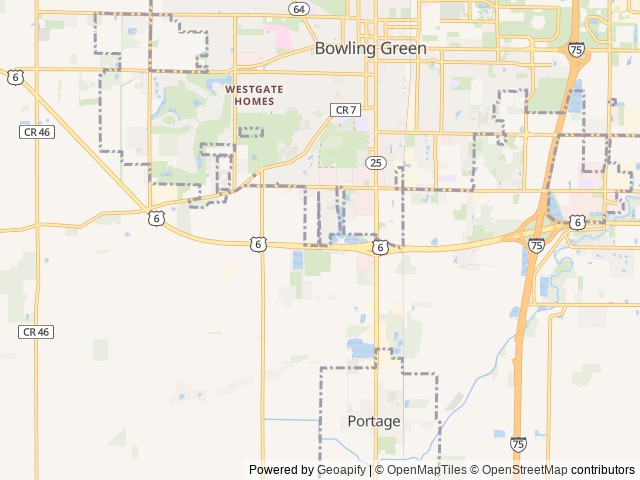 Map of Fire Lake Campground location at Bowling Green, OH, United States