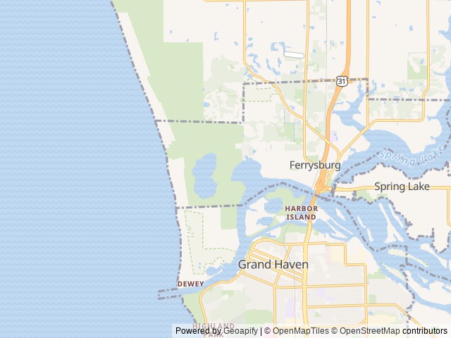 Map of Idema Explorers Camp location at Ferrysburg, MI, United States