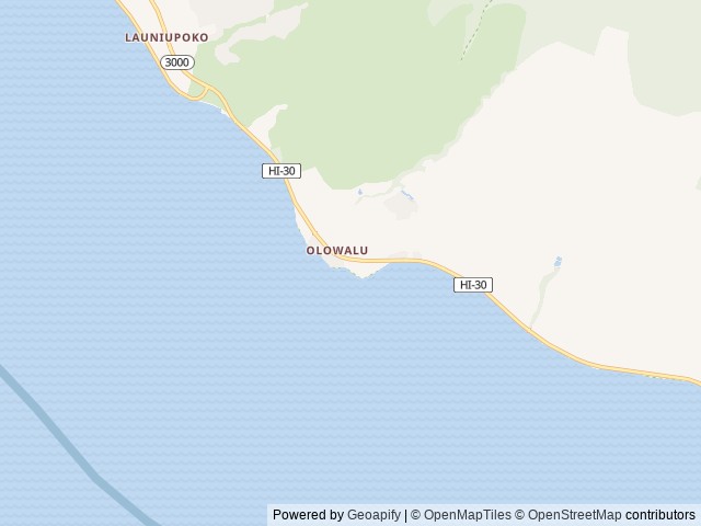 Map of Camp Olowalu location at Lahaina, HI, United States