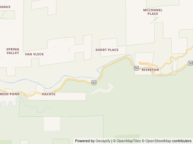 Map of Bridal Veil Group Area and Picnic Ground location at Camino, CA, United States