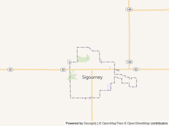 Map for 2016 Forest River Heritage Glen 312QBUD near Sigourney, IA