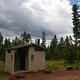 One of the restrooms located on the Browne Lake Campground.