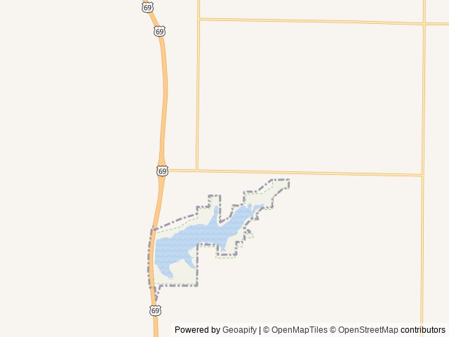 Map of Rutlader Outpost RV Park location at Louisburg, KS, United States