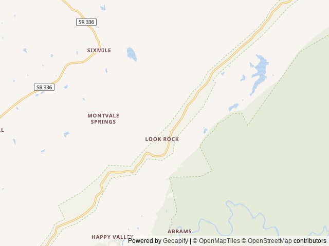 Map of Look Rock Campground location at Walland, TN, United States