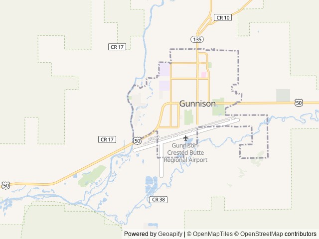 Map of Gunnison Glamping Wagons location at Gunnison, CO, United States