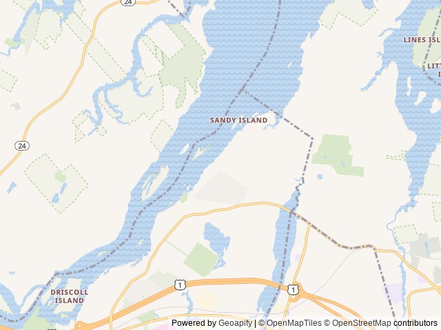 Map for Hotel on the wheel near Brunswick, MA