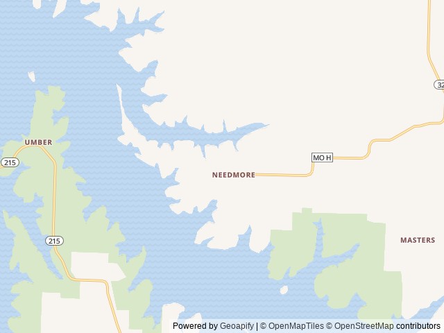 Map of Needmore RV & Campground location at Fair Play, MO, United States