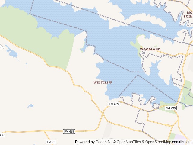 Map of Westcliff location at Belton, TX, United States