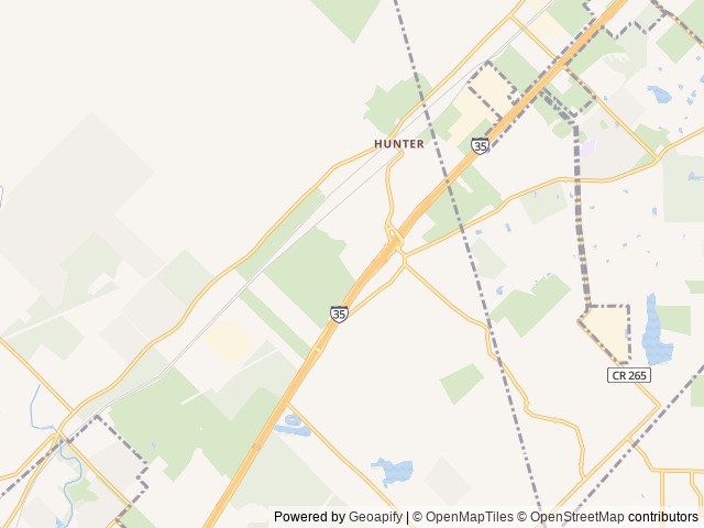 Map of Rivercity RV Park location at New Braunfels, TX, United States