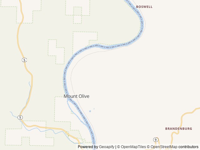 Map of Mt. Olive Mercantile location at Melbourne, AR, United States