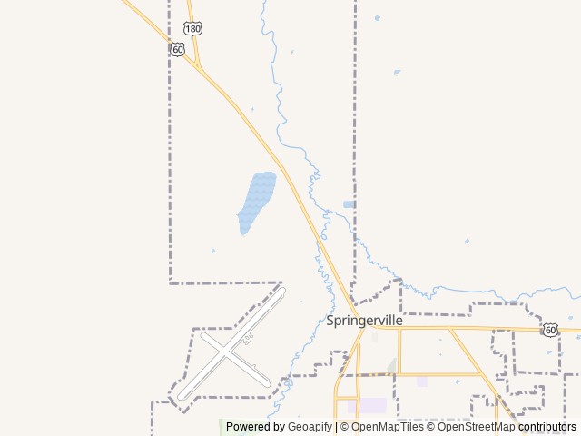 Map of Avery's RV Park location at Springerville, AZ, United States