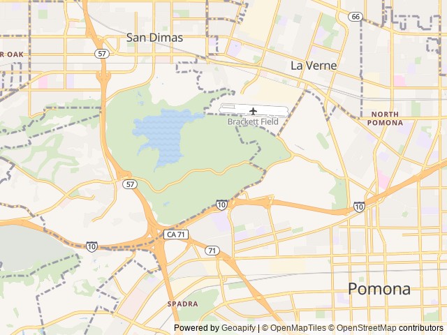Map of Bonelli Bluffs RV Resort & Campground location at San Dimas, CA, United States