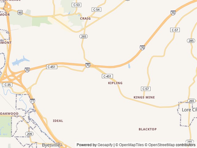 Map of Happydale Retreat location at Cambridge, OH, United States