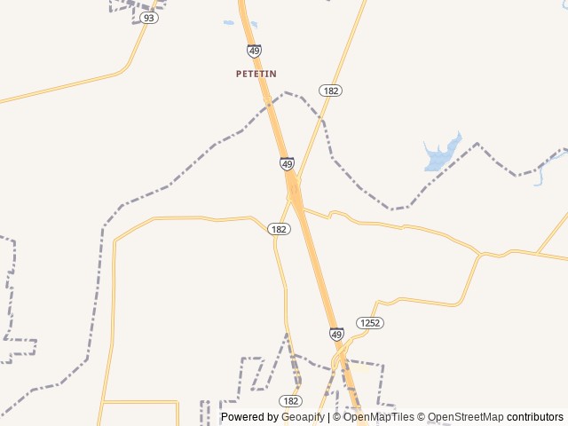 Map of Primeaux RV location at Carencro, LA, United States