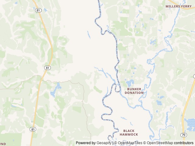 Map of Dead River Landing location at Ponce De Leon, FL, United States