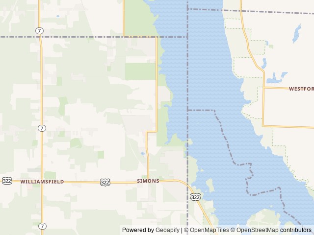 Map of Bay Shore Family Camping location at Austinburg Township, OH, United States
