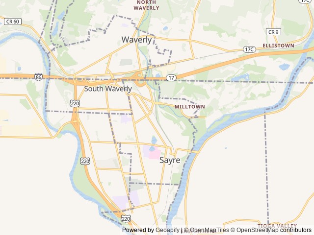 Map for 2020 Jayco Precept 33U near Sayre, NY