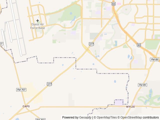Map of Aviator RV Park location at Abilene, TX, United States