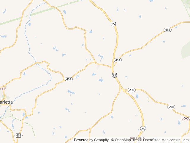 Map of Sugarlake RV Park location at Travelers Rest, SC, United States