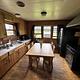 Historic forest service cabin kitchen area.