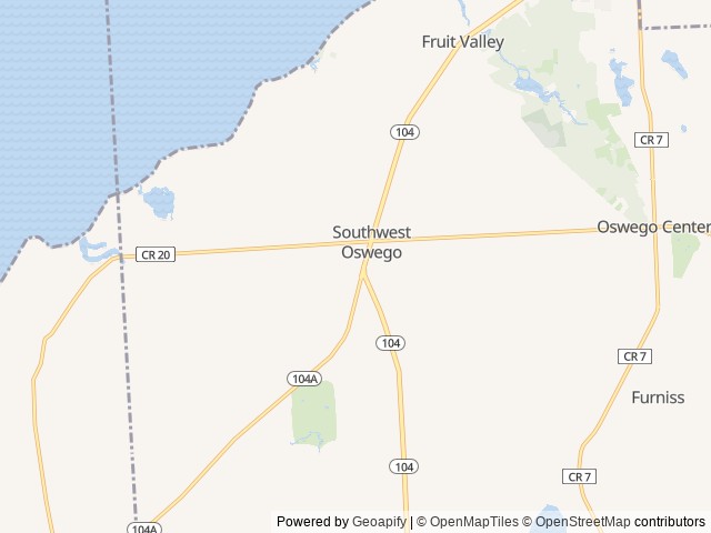 Map of Coleman's Campground location at Oswego, NY, United States