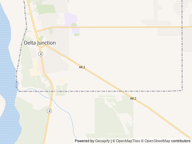 Map of Snowed Inn RV Park location at Delta Junction, AK, United States