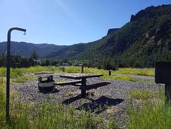 Rex Hale Campground campsite with view