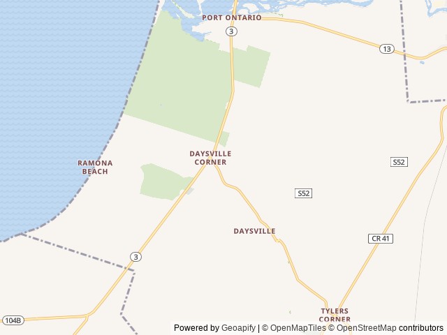 Map of Bears Sleepy Hollow Campground location at Pulaski, NY, United States