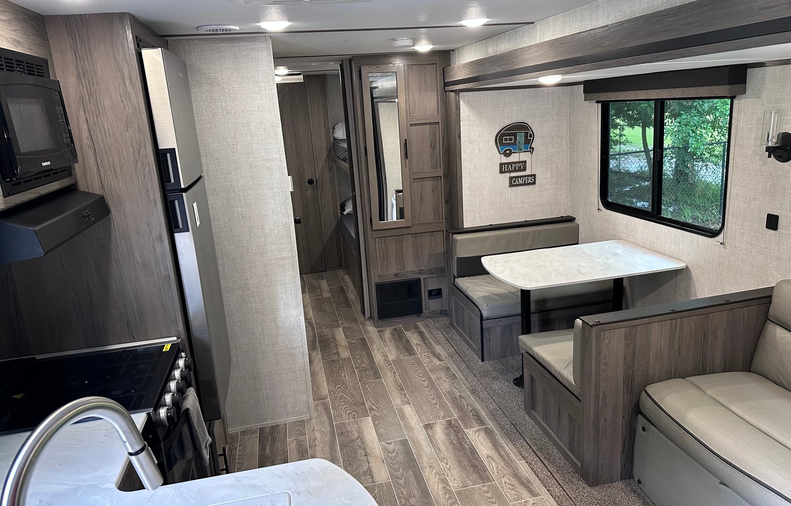 Private bunk room camper