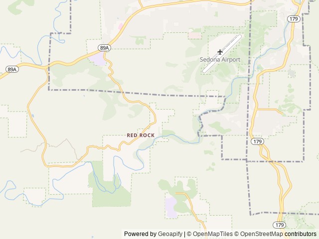 Map of Crescent Moon Ramada location at Sedona, AZ, United States