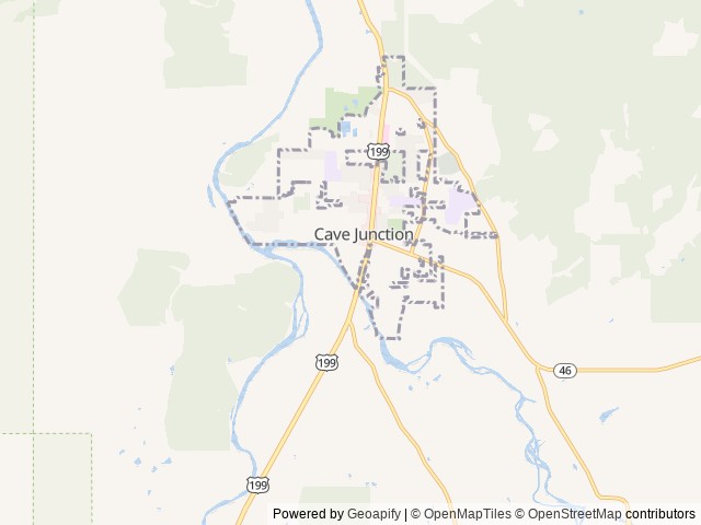 Map of Cedar Bloom Farm location at Cave Junction, OR, United States