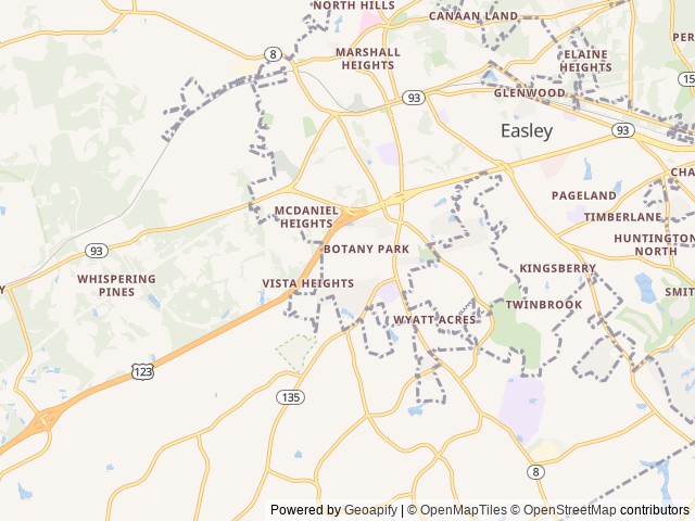 Map for Great Escape w/ Bunks House near Easley, TN