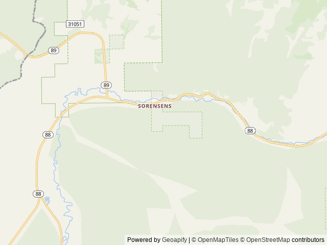 Map of Desolation Hotel Hope Valley location at Hope Valley, CA, United States