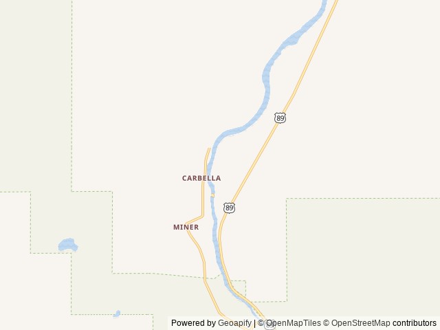 Map of Carbella Rec Site location at Butte, MT, United States