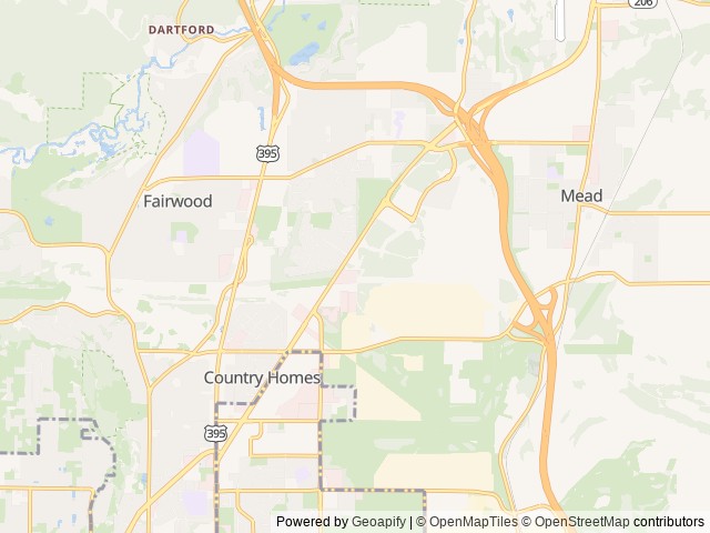 Map for A Soccer Families Home Away from Home near Spokane, WA