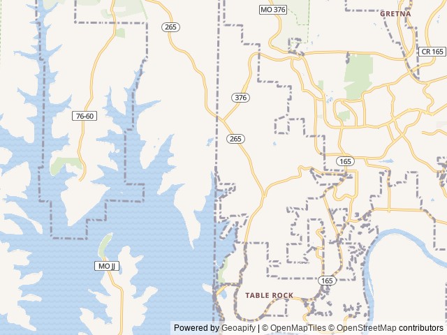 Map of Branson View RV Resort location at Branson, MO, United States