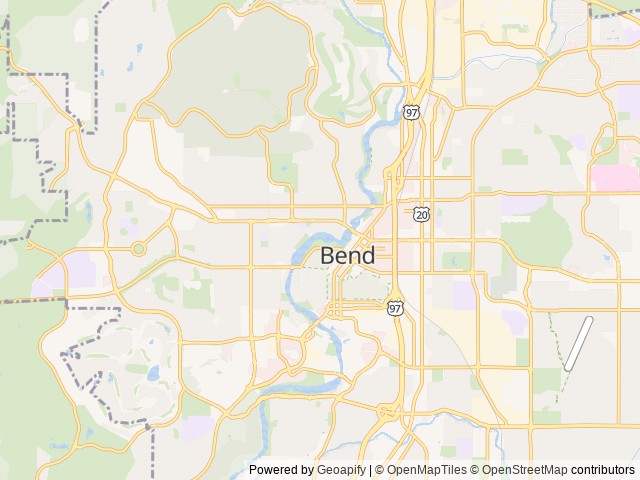 Map for Crazyhorse near Bend, OR