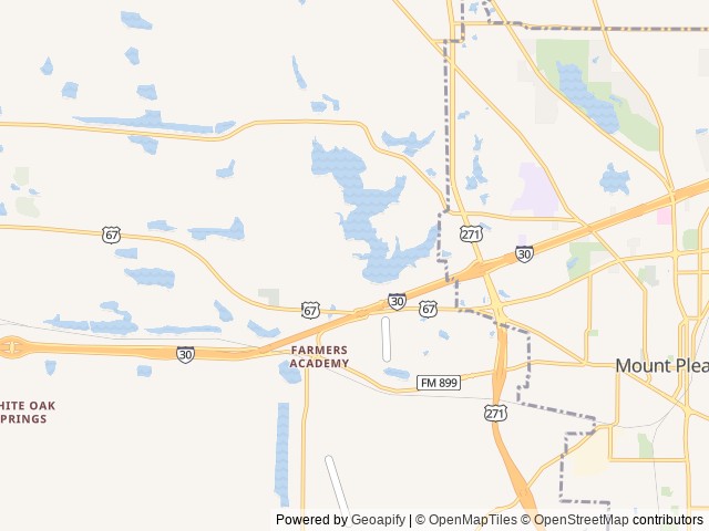 Map for The Weekender! Great for couples and families! near Mount Pleasant, TX