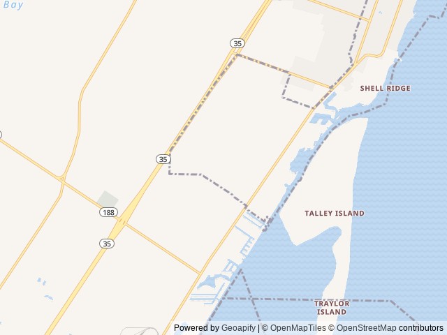 Map of Fishers of Men RV Park location at Rockport, TX, United States
