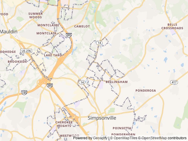 Map for "Fancy The Forester" 2020 Forest River: 2291S Ford near Simpsonville, SC