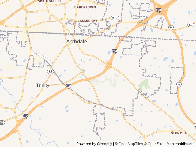 Map for 2020 Dutchmen RV Coleman Lantern Series 263BH near Archdale, NC
