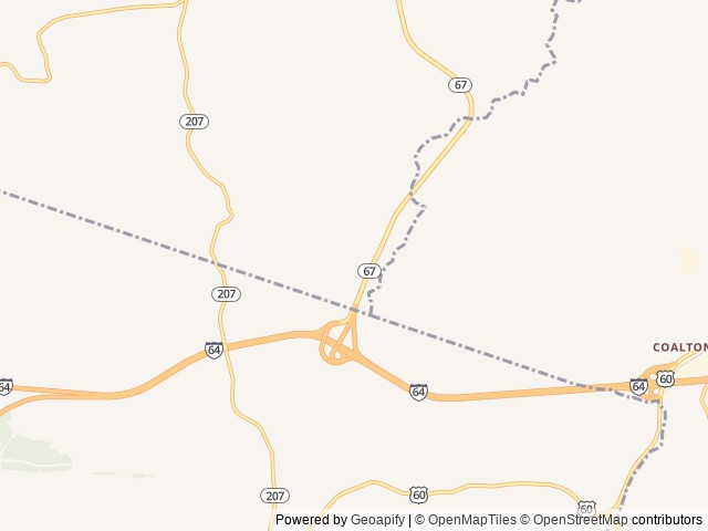 Map of Ashland/Huntington West Campground location at Argillite, KY, United States