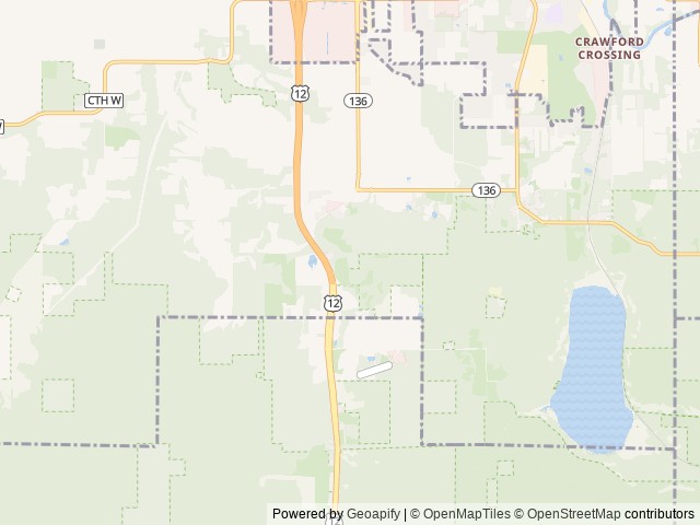 Map of Green Valley Campground location at Baraboo, WI, United States